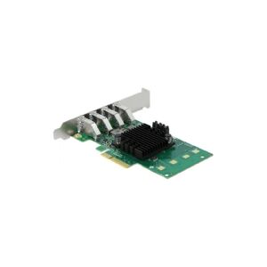 Delock PCI Express x4 Card to 4 x external USB 3.0 Quad Channel - USB-adapter - PCIe 2.0 x4 lavprofil - USB 3.0 x 4