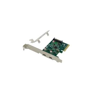 Conceptronic EMRICK07G, PCIe, USB 3.2 Gen 2 (3.1 Gen 2), PCI 2.0, SATA 15-stik, Grøn, PC