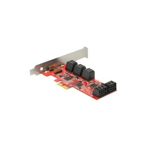 Delock - Lagringskontrol - 10 Kanal - SATA 6Gb/s - lavprofil - PCIe 2.0 x2