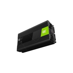 GREENCELL Green Cell - DC til AC inverter - 12 V - 3000 Watt - output-stikforbindelser: 2 - sort