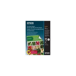 Epson Double-Sided Photo Quality Inkjet Paper - Mat - A4 (210 x 297 mm) - 140 g/m² - 50 ark fotopapir - for EcoTank ET-2650, 2750, 2751, 4750  WorkForce Pro RIPS WF-C879, WF-C5790