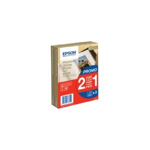 Epson Premium Glossy Photo Paper BOGOF - Skinnende - 100 x 150 mm - 255 g/m² - 40 ark fotopapir (pakke med 2) - for EcoTank ET-2650, 2750, 2751, 2756, 2850, 2851, 2856, 4750, 4850