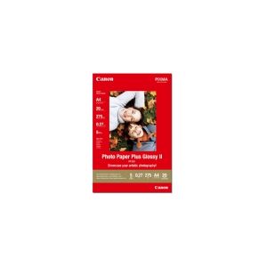 Canon Photo Paper Plus Glossy II PP-201 - Skinnende - A4 (210 x 297 mm) - 275 g/m² - 20 ark fotopapir - for PIXMA iP100, iP2600, iP2700, iX7000, MG2555, MG8250, MX850, PRO-1, PRO-10, 100, TS7450