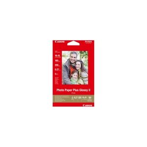 Canon Photo Paper Plus Glossy II PP-201 - Høj-skinnende - 270 micron - 102 x 152 mm - 265 g/m² - 100 ark fotopapir - for MAXIFY GX6040, GX6050, GX7040, GX7050  PIXMA G540, G550, G640, G650, TS3450, TS3451