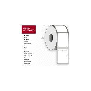 Capture - Aftageligt klæbemiddel - 69 x 29 mm 33600 etikette(r) (24 rulle(r) x 1400) etiketter - for Zebra GX420t  GK Series GK420d