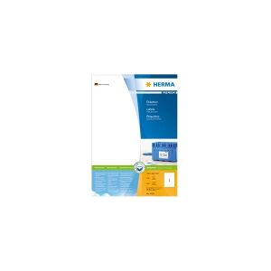 HERMA Premium - Papir - mat - permanent selvklæbende - hvid - A4 (210 x 297 mm) 100 etikette(r) (100 ark x 1) laminerede etiketter