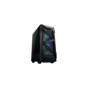 ASUS TUF Gaming GT301 - Tower - ATX - sidepanel med vindue (hærdet glas) - sort - USB/Lyd