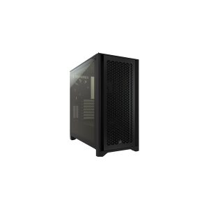 Corsair Microsystems CORSAIR   4000D AIRFLOW - Tower - ATX - sidepanel med vindue (hærdet glas) - ingen strømforsyning (ATX) - USB/lyd - Sort