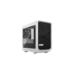 Fractal Design Meshify 2 Nano - Mini-ITX-tårn (hærdet glas) - ingen strømforsyning (ATX) - hvid - USB/Lyd