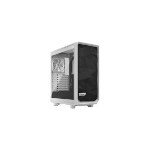 Fractal Design Meshify Meshify 2 Compact Lite - Mid tower - ATX - sidepanel med vindue (hærdet glas) - ingen strømforsyning (ATX) - hvid TG klar tone - USB/Lyd