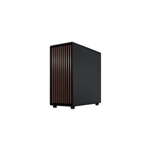 Fractal Design North - Mid tower - ATX - sidepanel med vindue (tonet glas) - ingen strømforsyning (ATX) - charcoal black - USB/Lyd