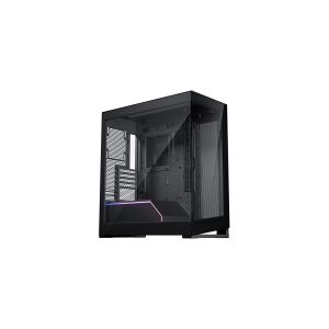 Phanteks NV5 - Mid tower - udvidet ATX - sidepanel med vindue (hærdet glas) - ingen strømforsyning (ATX) - sort satin - USB/Lyd