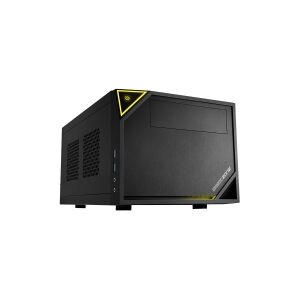 Sharkoon SHARK ZONE C10 - Tower - mini ITX - ingen strømforsyning (ATX12V / SFX12V) - sort, gul - USB/Lyd