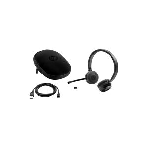 HP UC Wireless Duo - Headset - på øret - Bluetooth - trådløs - NFC