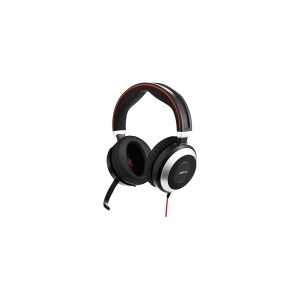 GN Audio Jabra Evolve 80 MS stereo - Headset - fuld størrelse - kabling - aktiv støjfjerning