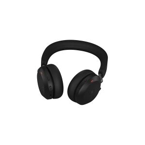 GN Audio Jabra Evolve2 75 - Headset - på øret - Bluetooth - trådløs, kabling - aktiv støjfjerning - USB-A - støjisolerende - sort - Certified for Microsoft Teams