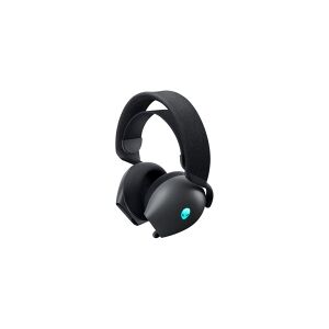 Dell Alienware Dual-Mode Wireless Gaming Headset AW720H - Headset - fuld størrelse - 2,4 GHz - trådløs, kabling - 3,5 mm jackstik - Dark Side of the Moon