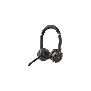 GN Audio Jabra Evolve 75 SE UC Stereo - Headset - på øret - Bluetooth - trådløs - aktiv støjfjerning - USB - Zoom Certified - for LINK 380a MS