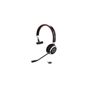 GN Audio Jabra Evolve 65 SE MS Mono - Headset - på øret - Bluetooth - trådløs - USB - Certified for Microsoft Teams - for Jabra Evolve  LINK 380a MS