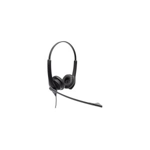 GN Audio Jabra BIZ 1100 USB Duo - Headset - på øret - kabling - USB - sort - akademisk - Zoom Certified, Certified for Microsoft Teams (pakke med 10)