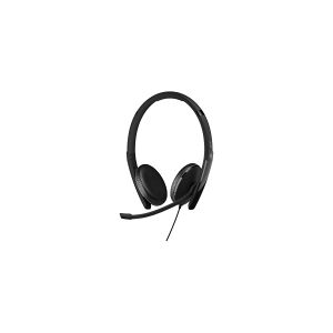 Sennheiser EPOS ADAPT 165T USB-C II - ADAPT 100 Series - headset - på øret - kabling - 3,5 mm jackstik, USB-C - sort - Certified for Microsoft Teams, Optimeret til UC