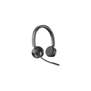 HP Poly Savi 7220 Office - Savi 7200 Series - headset - på øret - DECT - trådløs - aktiv støjfjerning - sort