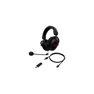 HP HyperX Cloud II - Headset - fuld størrelse - 2,4 GHz - trådløs - USB, 3,5 mm jackstik - sort