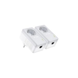 TP-Link TL-PA4010PKIT AV500+ Powerline Kit with AC Pass Through - - powerline-adaptersæt - - HomePlug AV (HPAV) - kan sluttes til vægstik (pakke med 2)