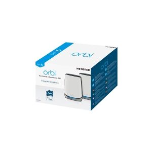 NETGEAR Orbi WiFi System RBK852 - - Wi-Fi-system - (router, forlænger) - op til 350 kvm - mesh - 1GbE, 2.5GbE - Wi-Fi 5, Wi-Fi 6 - Tri-Band