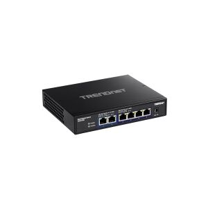 TRENDnet TEG-S762 - Switch - ikke administreret - 2 x 10GBase-T + 4 x 2.5GBase-T - desktop, væg-monterbar - TAA-kompatibel