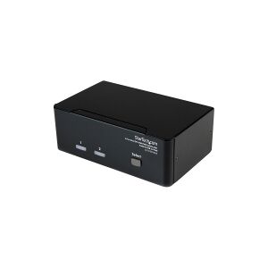 StarTech.com DVI KVM Switch with Audio & USB 2.0 Hub - 2-Port USB KVM Switch - 1920 x 1200 - Dual Monitor KVM Switch (SV231DD2DUA) - KVM / audio / USB switch - 2 x KVM / audio / USB - 1 lokalbruger - desktop - for P/N: IM12D1500P, SVA12M2NEUA, SVA12M5NA, 