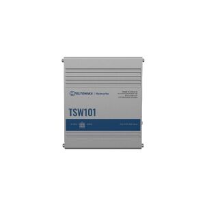Teltonika TSW101 - Switch - 5 x 10/100/1000 - DIN monterbar på skinne, væg-monterbar - PoE+ - DC