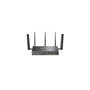 TP-Link Omada ER706W-4G, Wi-Fi 6 (802.11ax), Dual-band (2,4 GHz / 5 GHz), Ethernet LAN, 4G, Sort, Stationær router/pol router