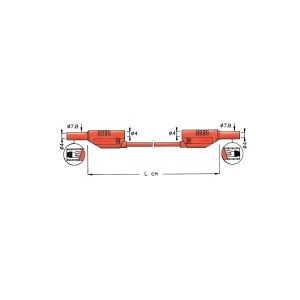 ELMA INSTRUMENTS Prøveledning 2611 silikone 200CM blå