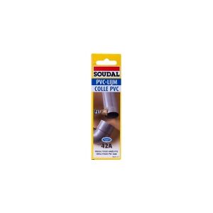 SOUDAL Hurtigtørrende PVC lim 125ml tube, til limning af hårde PVC materialer, bl.a. alle PVC-rør, fittings, tagrender, osv.