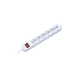 Bachmann SMART - Stikdåse - output-stikforbindelser: 6 (strøm) - 5 m ledning - hvid