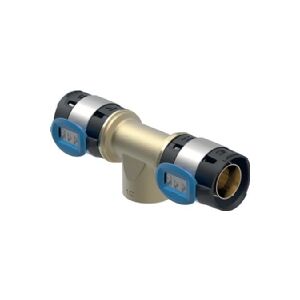 Geberit FlowFit T-stykke med indvendigt gevind: CuSn4Zn2PS, d=25mm, Rp=1/2, d1=20mm