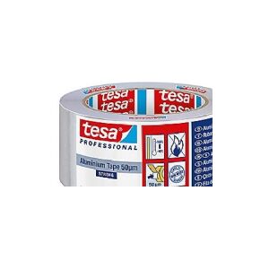 Tesa alu tape strong 50my - 25m x 50mm, mat sølv