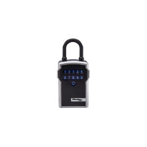 MASTER LOCK 5440EURD, Smart hængelås, Kode, Nøglefri, Sort, Rustfrit stål, Android, iOS, Erstatningsbatteri, 83 mm