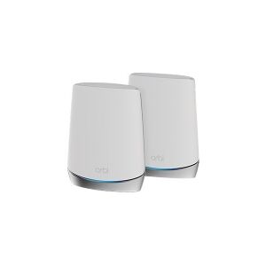 NETGEAR Orbi RBK752 - - Wi-Fi-system - (router, forlænger) - op til 3767 sq.ft - mesh - 1GbE - Wi-Fi 6 - Tri-Band