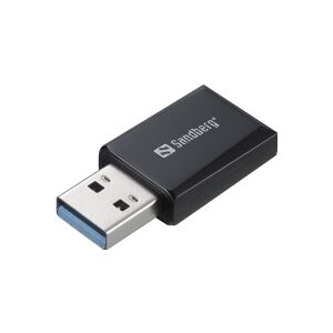 Sandberg Mini Wifi Dongle 1300 Mbit/s, Trådløs, USB Type-A, WLAN, 1267 Mbit/s, Sort