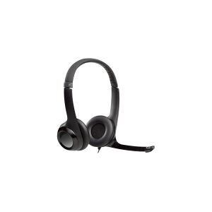 Logitech®   H390 - Headset - på øret - kabling - USB - Sort