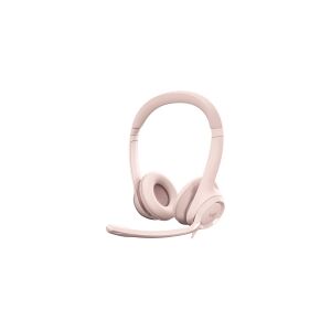 Logitech H390 - Headset - på øret - kabling - USB - Rose