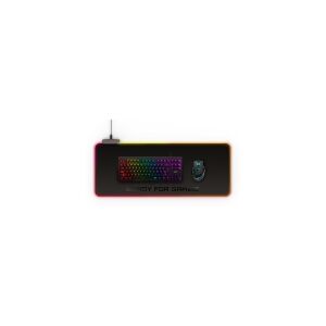 Energy Sistem GAMING Pad ESG P5 RGB, Sort, Monokromatisk, Gummi, USB-drevet, Skridsikker bund, Gaming musemåtte