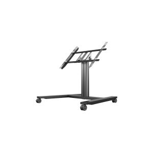 Multibrackets M Public Display Stand 80 HD Wheelbase Single - Vogn med hjul - for LCD display - aluminium - sort - skærmstørrelse: 32-55 - monteringsgrænseflade: op til 700 x 400 mm - output: 220 V