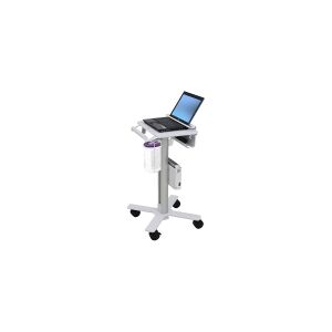 Ergotron StyleView - Vogn med hjul - til let brug - for notebook/stregkodescanner - medicinsk - stål - hvid, aluminium - skærmstørrelse: op til 17