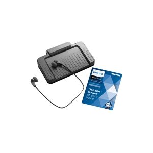 Philips SpeechExec Transcription Set LFH7177 - Licensabonnemet (2 år) - Win - med USB-fodkontrol/stereohovedtelefoner