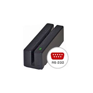 Mag-Tek MagTek Magstripe Swipe Card Reader Mini Port-Powered RS-232 - Magnetisk kortlæser (Spor 1 & 2) - RS-232 - sort