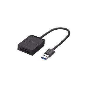 Ugreen - Kortlæser - 2-i-1 (MMC, SD, RS-MMC, microSD, SDHC, microSDHC, SDXC, microSDXC) - UHS Class 1 - USB 3.0