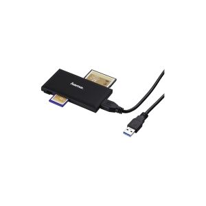 Hama Multi-Card Reader - Kortlæser (CF 1, MS, SD, MS Duo, MS PRO Duo, microSD, SDHC, microSDHC, MS PRO-HG Duo, SDXC, microSDXC) - USB 3.0